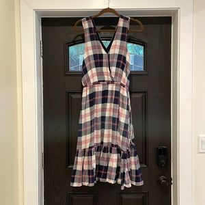 💙Plaid cottagecore Anthropologie dress